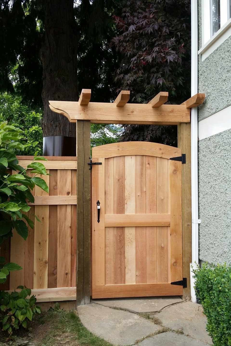 Wood fence and gate